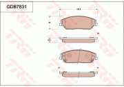 GDB7831 Sada brzdových destiček, kotoučová brzda TRW