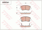 GDB7841AT Sada brzdových destiček, kotoučová brzda ATEC TRW