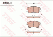 GDB7843 Sada brzdových destiček, kotoučová brzda TRW