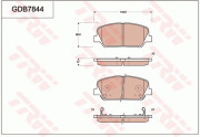 GDB7844 TRW sada brzdových platničiek kotúčovej brzdy GDB7844 TRW