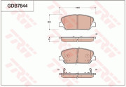 GDB7844DT Sada brzdových destiček, kotoučová brzda DTEC COTEC TRW