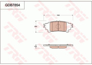 GDB7854 Sada brzdových destiček, kotoučová brzda TRW