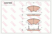 GDB7855DT Sada brzdových destiček, kotoučová brzda DTEC COTEC TRW