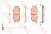 GDB7864 TRW sada brzdových platničiek kotúčovej brzdy GDB7864 TRW