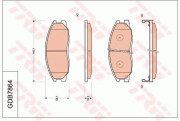 GDB7864AT Sada brzdových destiček, kotoučová brzda ATEC TRW