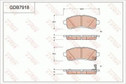 GDB7918DT Sada brzdových destiček, kotoučová brzda DTEC COTEC TRW