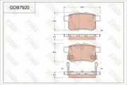 GDB7920DT Sada brzdových destiček, kotoučová brzda DTEC COTEC TRW