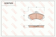 GDB7929 Sada brzdových destiček, kotoučová brzda TRW
