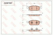 GDB7997DT TRW sada brzdových platničiek kotúčovej brzdy GDB7997DT TRW