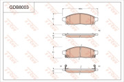 GDB8003 TRW sada brzdových platničiek kotúčovej brzdy GDB8003 TRW