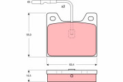 GDB803 Sada brzdových destiček, kotoučová brzda TRW