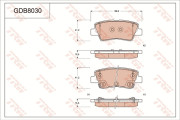GDB8030 Sada brzdových destiček, kotoučová brzda TRW
