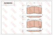 GDB8092 TRW sada brzdových platničiek kotúčovej brzdy GDB8092 TRW