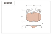 GDB8127 Sada brzdových destiček, kotoučová brzda TRW