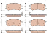 GDB8129AT TRW sada brzdových platničiek kotúčovej brzdy GDB8129AT TRW
