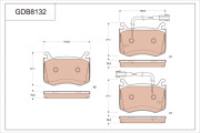 GDB8132 Sada brzdových destiček, kotoučová brzda TRW