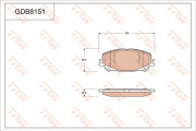 GDB8151 Sada brzdových destiček, kotoučová brzda TRW