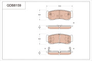 GDB8159 Sada brzdových destiček, kotoučová brzda TRW