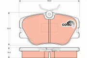 GDB818 Sada brzdových destiček, kotoučová brzda COTEC TRW