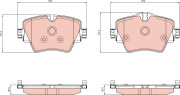 GDB8282 Sada brzdových destiček, kotoučová brzda TRW