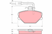 GDB836 Sada brzdových destiček, kotoučová brzda TRW