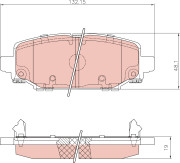 GDB8362DT Sada brzdových destiček, kotoučová brzda DTEC COTEC TRW