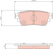 GDB8906AT TRW sada brzdových platničiek kotúčovej brzdy GDB8906AT TRW
