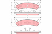 GDB896 TRW sada brzdových platničiek kotúčovej brzdy GDB896 TRW