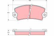 GDB908 Sada brzdových destiček, kotoučová brzda TRW