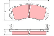 GDB989DT Sada brzdových destiček, kotoučová brzda DTEC COTEC TRW