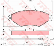 GTD1038 Souprava brzd, koutocova brzda TRW