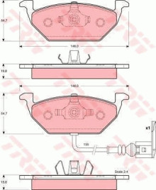 GTD1078 Souprava brzd, koutocova brzda TRW