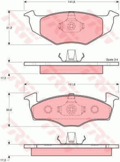 GTD1082 Souprava brzd, koutocova brzda TRW