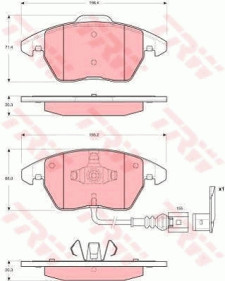 GTD1142 Souprava brzd, koutocova brzda TRW