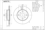 A6F977S Brzdový kotouč Premium Advics AISIN