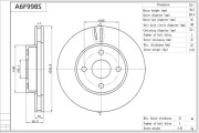 A6F998S Brzdový kotouč Premium Advics AISIN