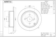 A6R071S Brzdový kotouč Premium Advics AISIN