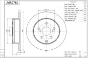 A6R078S Brzdový kotouč Premium Advics AISIN