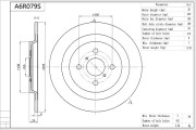 A6R079S Brzdový kotouč Premium Advics AISIN