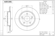 A6R198S Brzdový kotouč Premium Advics AISIN