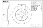 A6R244S Brzdový kotouč Premium Advics AISIN