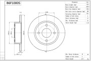 B6F1000S Brzdový kotouč Premium Advics AISIN