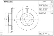 B6F1001S AISIN brzdový kotúč B6F1001S AISIN