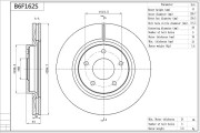 B6F162S Brzdový kotouč Premium Advics AISIN