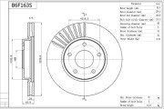 B6F163S AISIN brzdový kotúč B6F163S AISIN