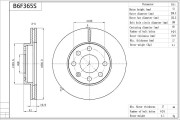 B6F365S Brzdový kotouč Premium Advics AISIN