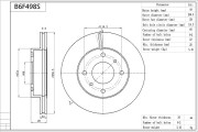 B6F498S Brzdový kotouč Premium Advics AISIN