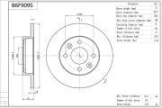 B6F909S Brzdový kotouč Premium Advics AISIN