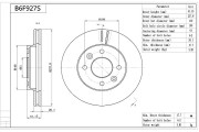 B6F927S AISIN brzdový kotúč B6F927S AISIN