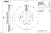 B6F972S AISIN brzdový kotúč B6F972S AISIN